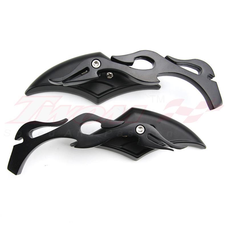 Motorcycle Universal Metal Black Side Rearview Mirrors M8 M10 Blade Bobber Honda