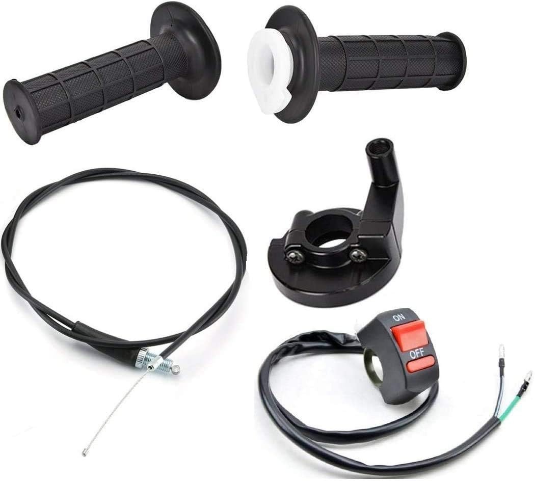 Durable 22mm Twist Throttle Grips with Easy Installation for Dirt Bikes & ATVs