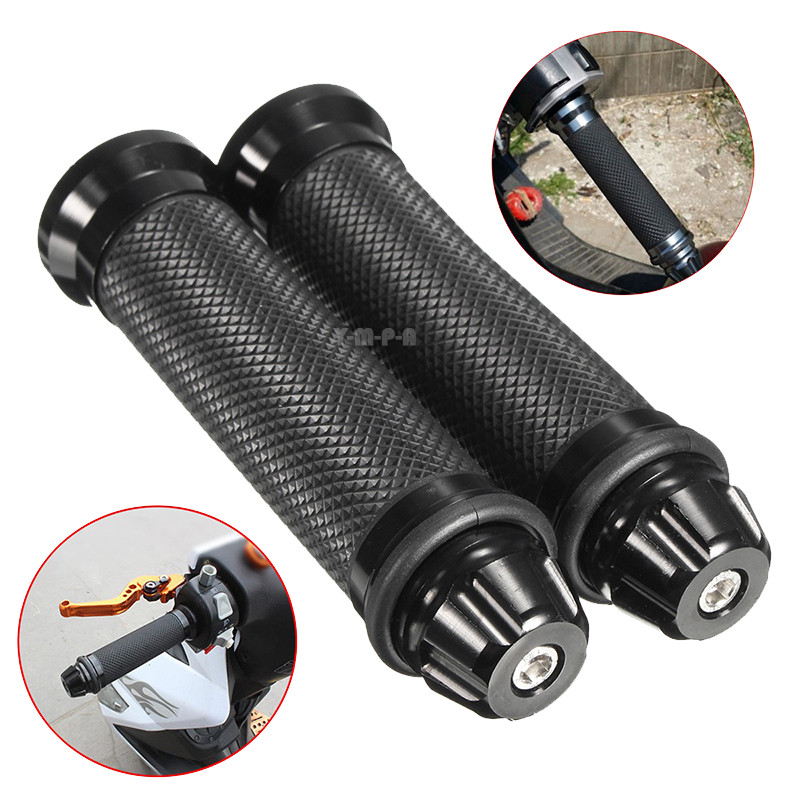 Motorcycle Rubber 7/8″ Handlebar Hand Grips For Yamaha Vmax R6 R1 FZ-07 TM