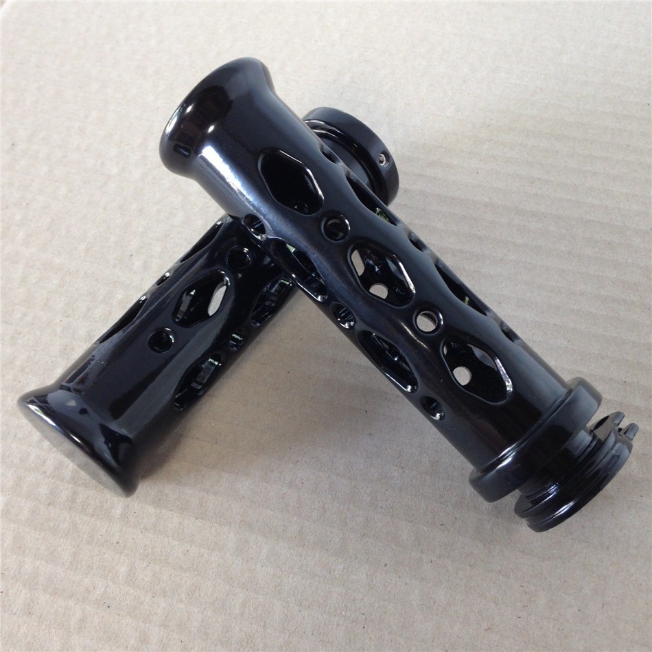 CNC Billet Aluminum Hand Grips For 7/8″ (22mm) Honda Kawasaki Suzuki Yamaha