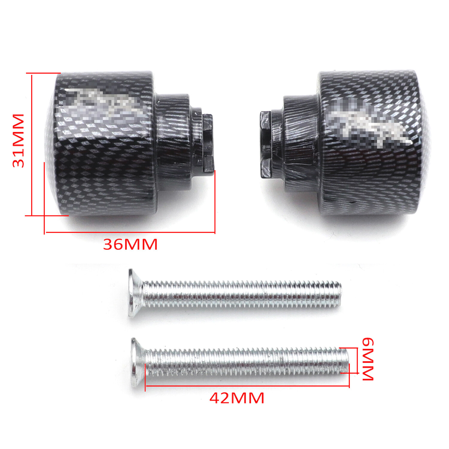 Carbon Bar Ends Logo Hand Grip Handlebar End Caps For Honda CBR 900RR 1993-1999