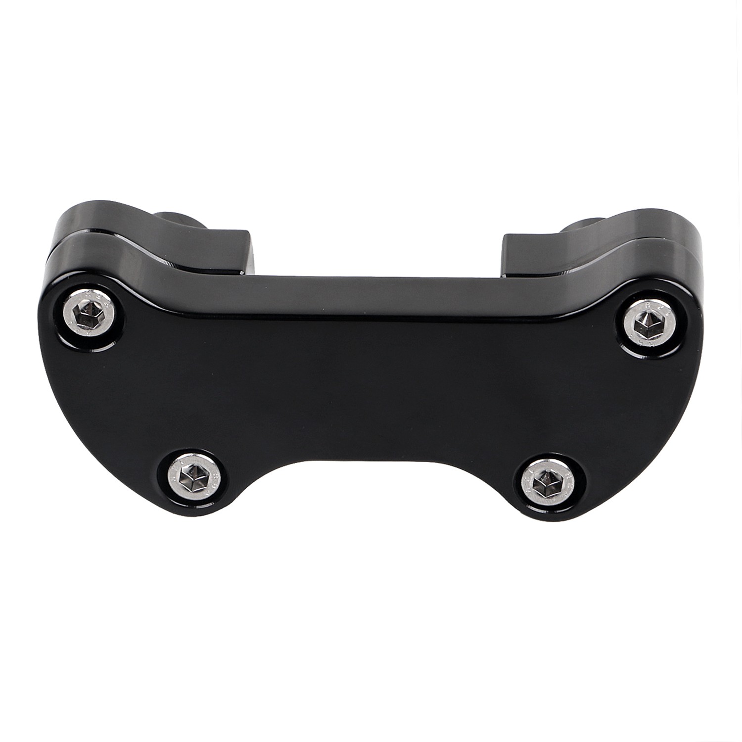 Black 1.7″ Handlebar Risers 1″ Top Clamp For Harley Tour Wide Glide Classic FLTC