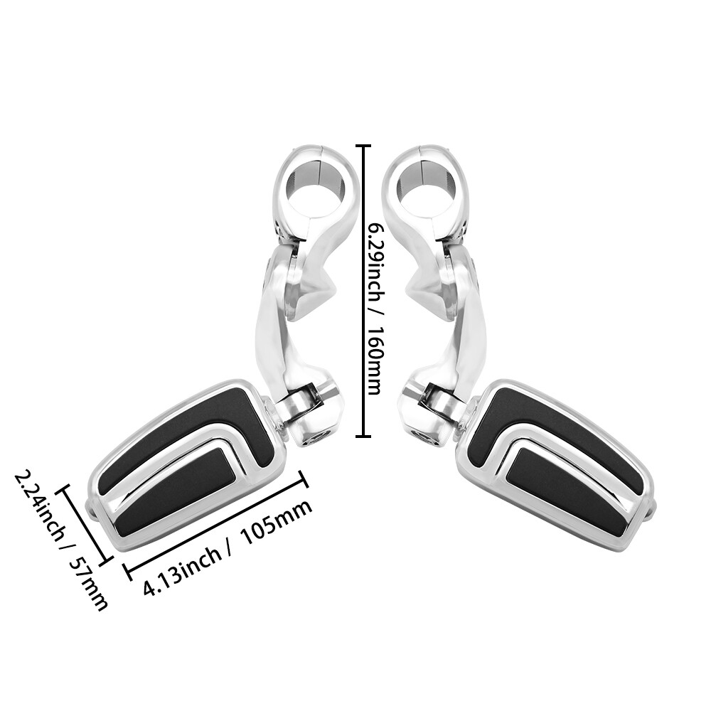 Rider Pegs Air Flow Footpeg W/ Mounts For Harley Street Glide FLHX FLHXS 2006-24