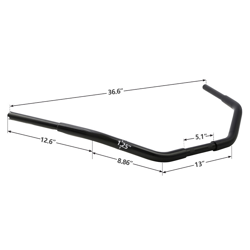 3.5″ Rise Bar Handlebar Fit For Harley Sportster Softail Dyna Black/Chrome