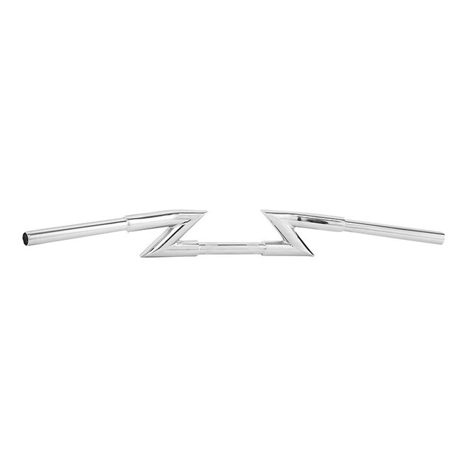 Chrome 1.25″Z-Bar 4″ Rise Dimpled Drilled Handlebar Fit For Harley Chopper