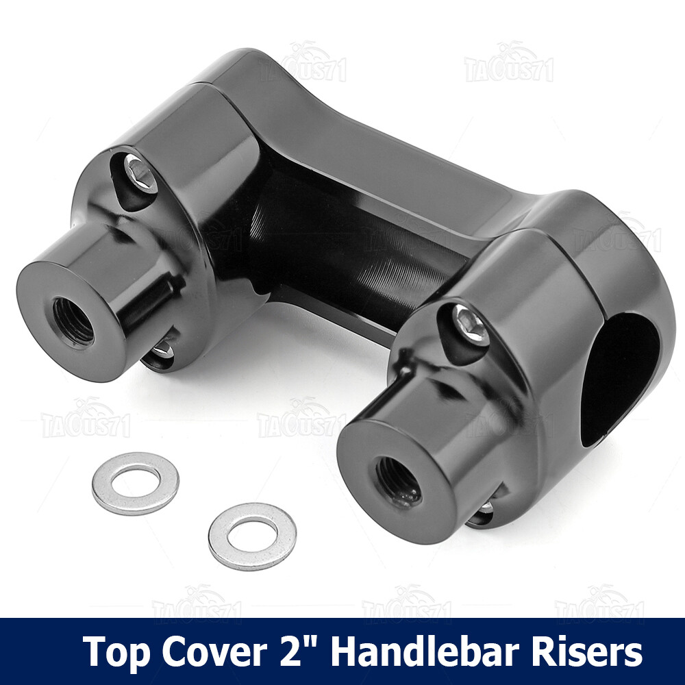 2″ Risers 1-1/4″ Handlebar Clamp For Harley Touring Road Glide King CVO Special