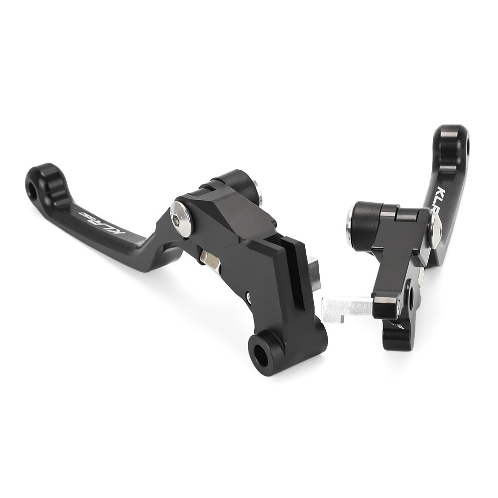 Anodized Pivot Brake Clutch Levers For KAWASAKI KLR 650 KLR650 2008-2024 Black