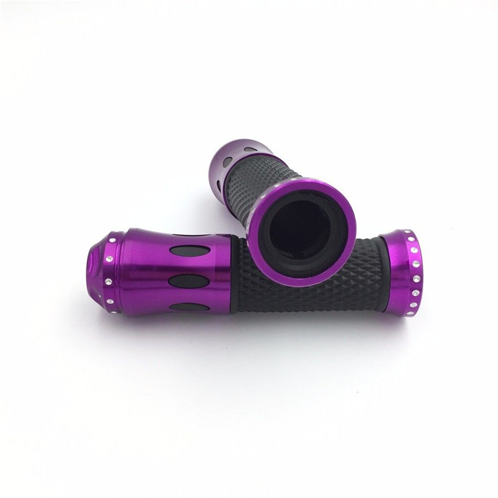 7/8″ Purple None-Slip Rubber Handbar Grips For Yamaha XJR1300 V-max MT-01 XT125