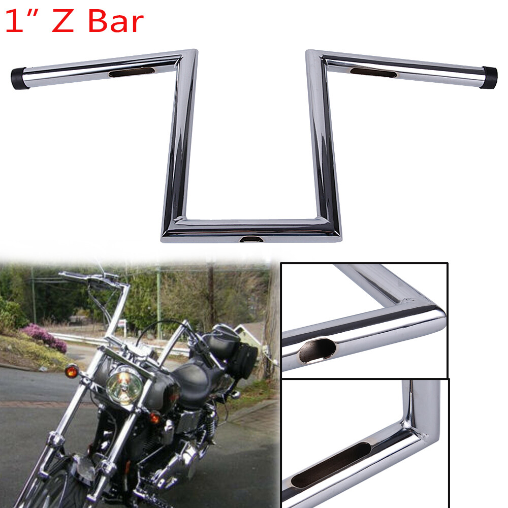 10-1/2″ Rise 1″ Ape Hangers Z-Bars Handlebars For Harley Sportster XL 883 1200