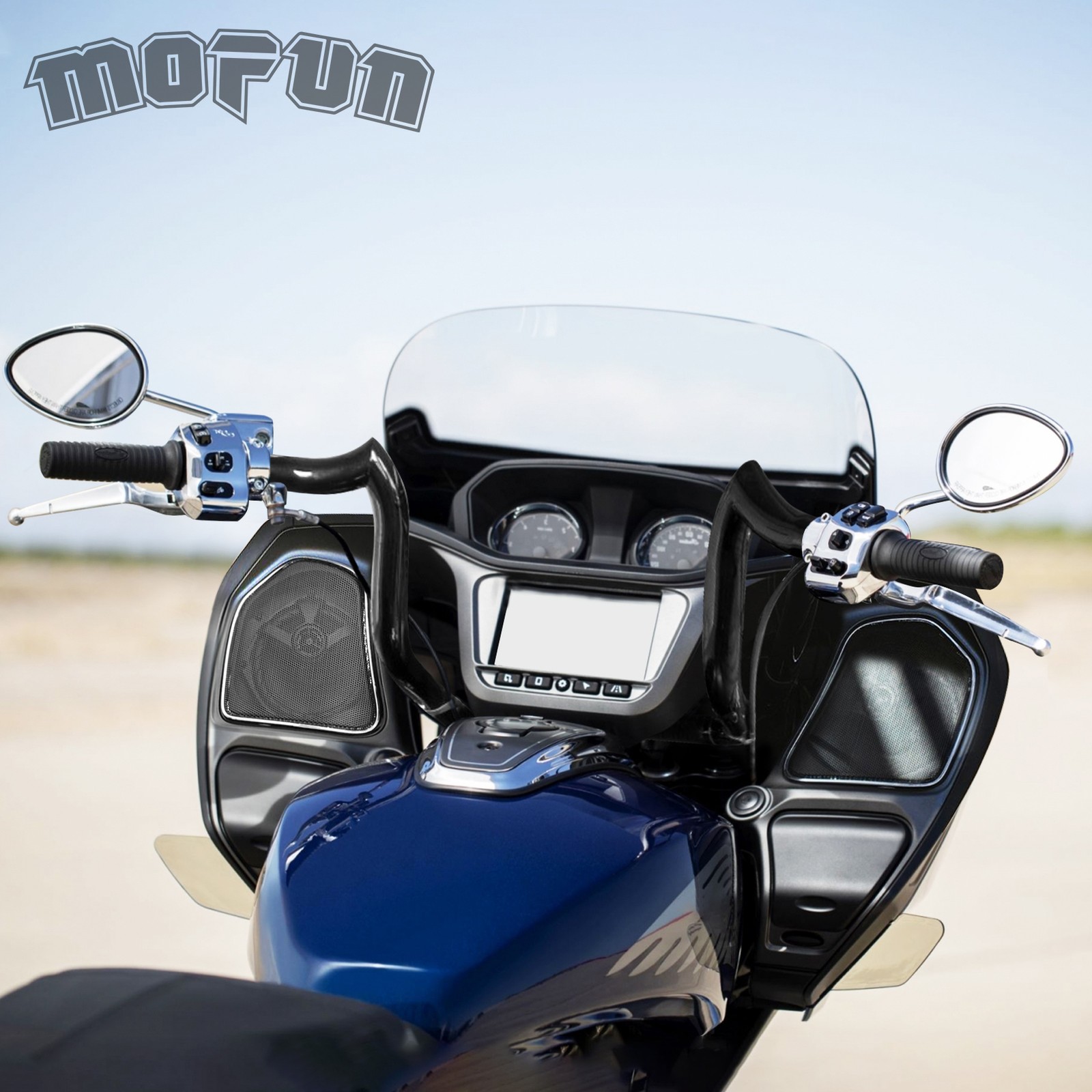14″ Rise Sharp Bagger Handlebar Black 1.5″ Fat Bar For Indian Challenger 2020-up