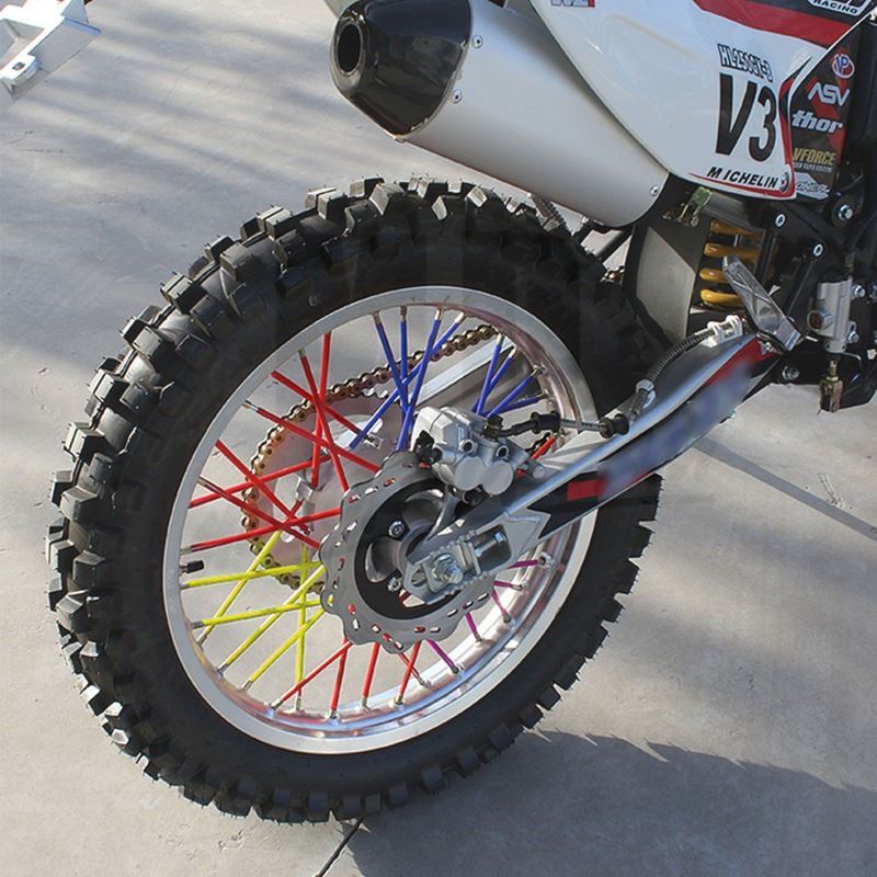 72PCS Motocross Spoke Skins Covers Wraps Wheel Rim Guard Protector for Dirt Bike