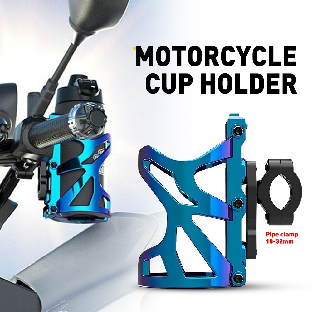 Universal Motorcycle Cup Holder Fit Honda, Handlebar Kawasaki Yamaha, SuzUSi,