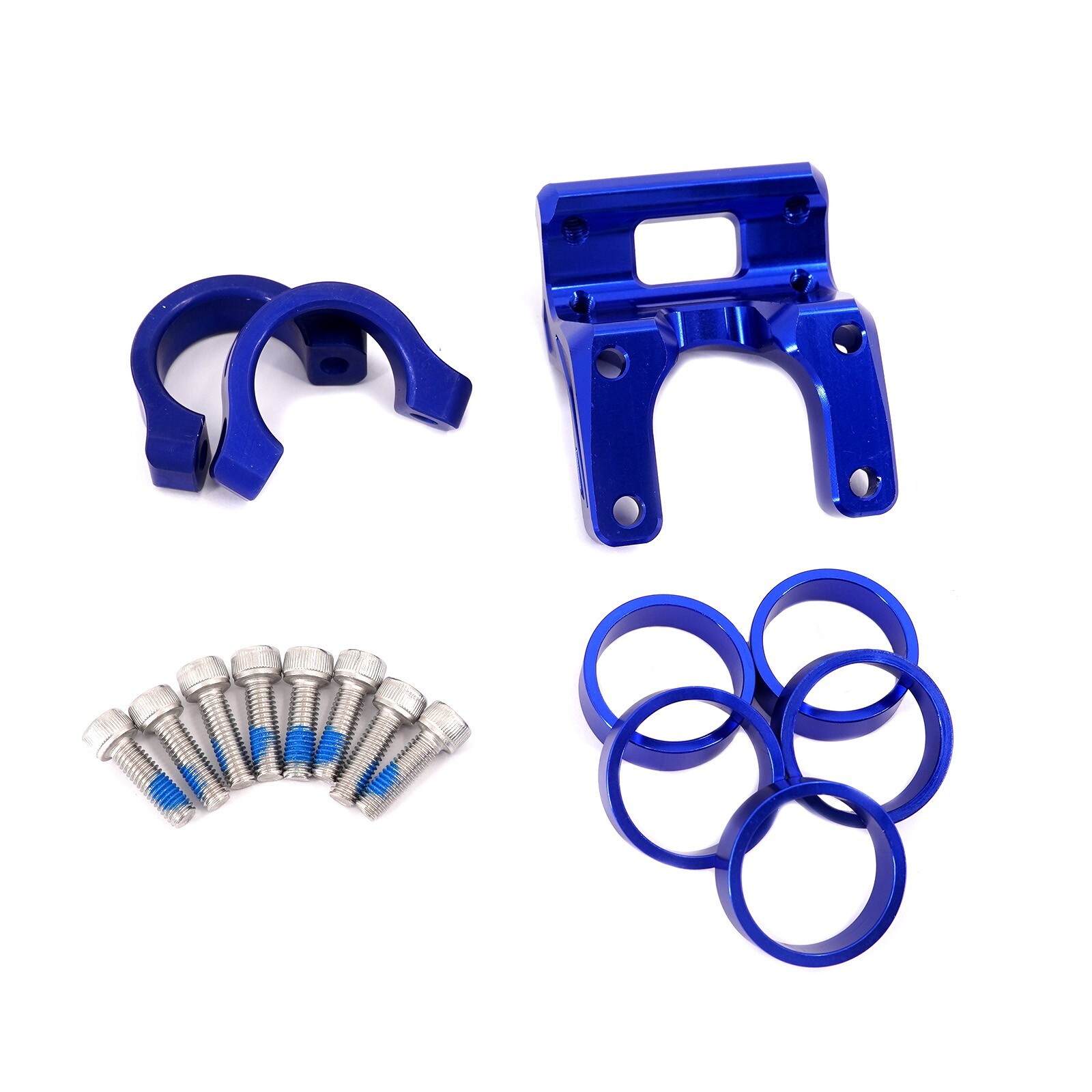 KKE Handlebars Risers Kit Fit Sur-Ron X/ Light Bee e-Bike Brackets Pads CNC Blue
