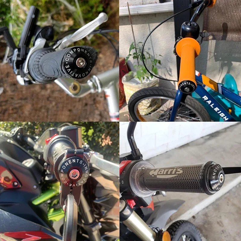 Motorcycle 7/8″ Handle Bar Ends Grip Plug Cap Handlebar Slider CNC Aluminum 22mm