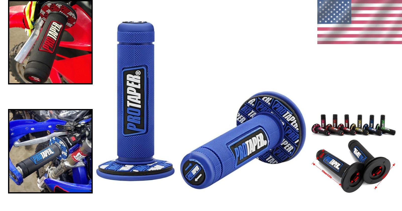 Ergonomic 7/8” Motorcycle Handle Grips – Non-Slip Silicone for ATV & Dirt Bike