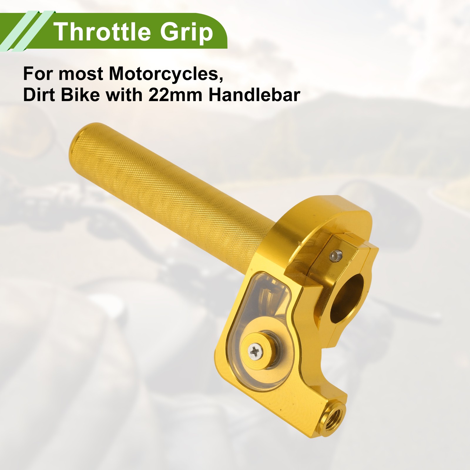 22mm Throttle Grip Plastic Aluminum Alloy motorcycle throttle grip Gold Tone