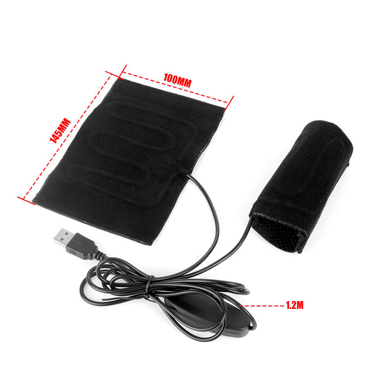 Electric Heated Motorcycle Hand Grips Adjustable Handlebar Cover Warmer Handle