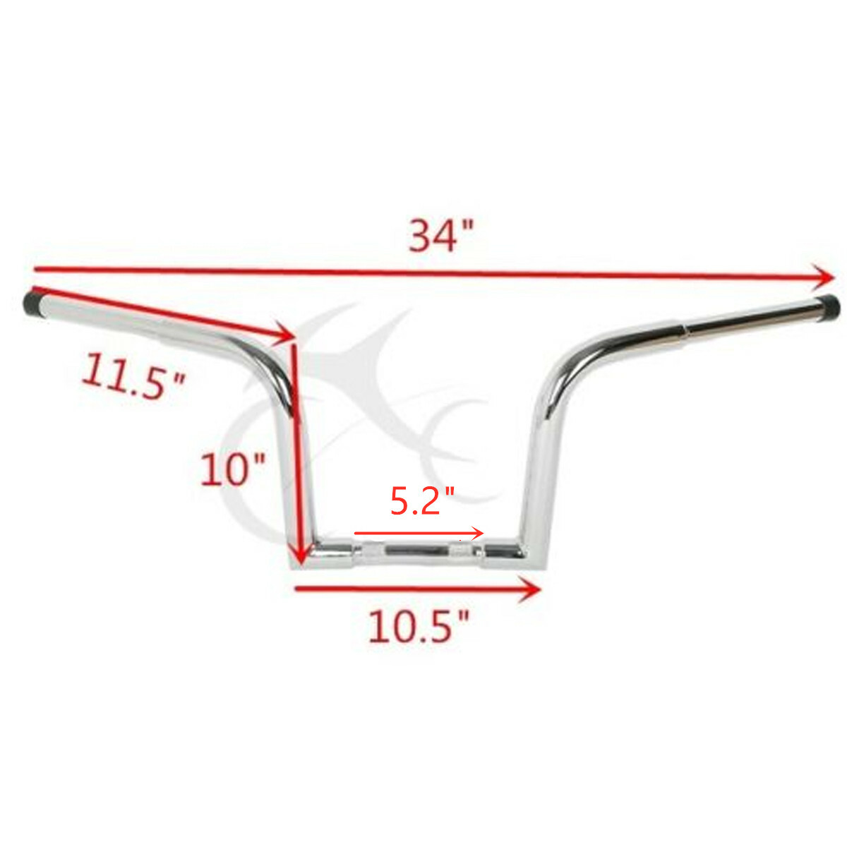 10″/12″/14″/16″ 1.25″ Ape Hanger Fat Handlebar Bars For Harley Softail Sportster