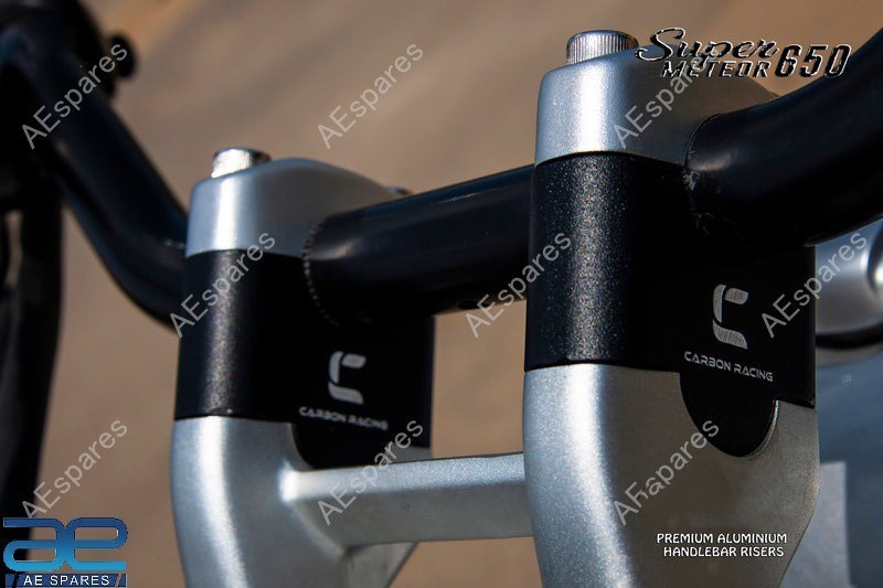Straight Handlebar Riser Set Black Fits For Royal Enfield Super Meteor 650