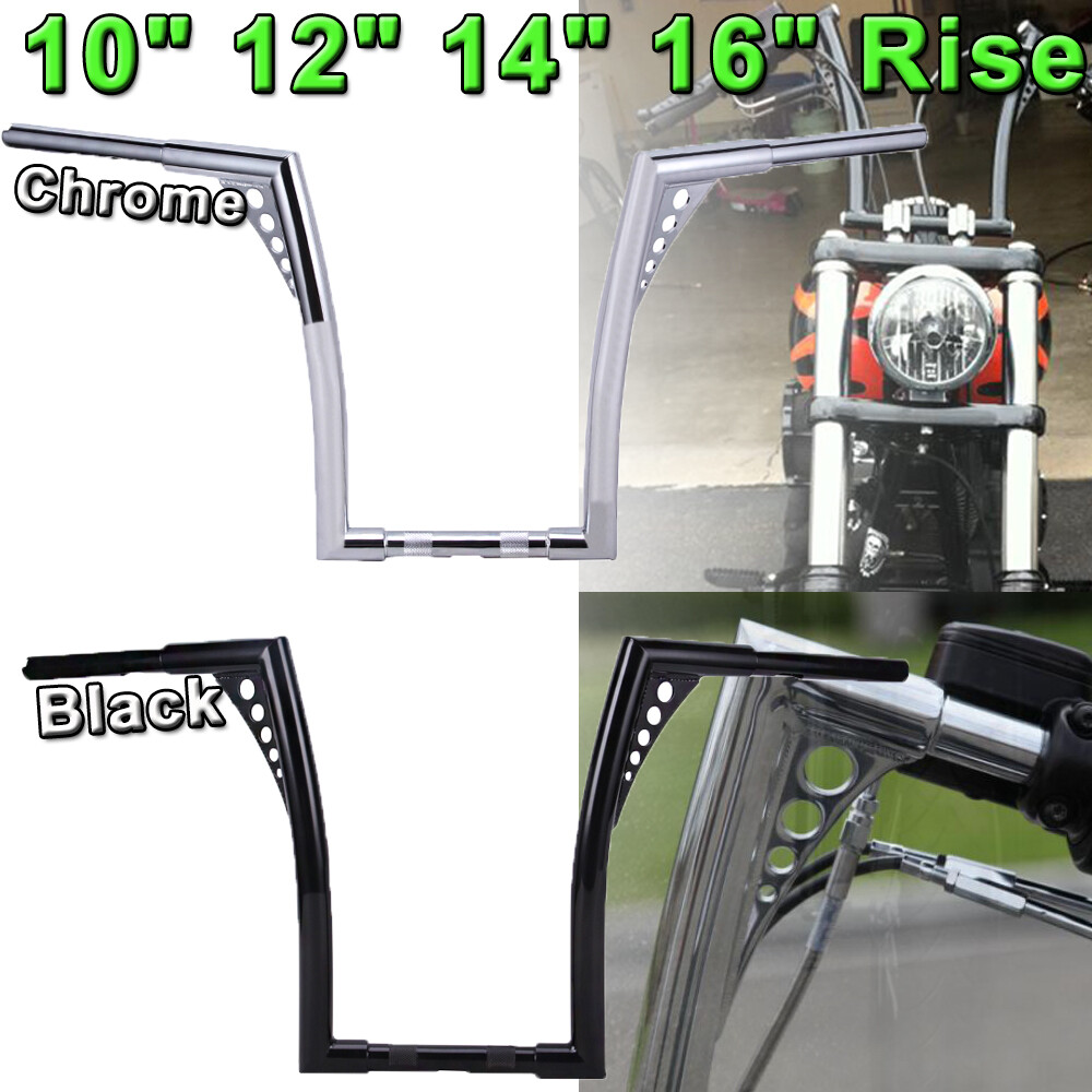 10″ 12″ 14″ 16″ 18″ Ape Hangers Handlebar for Harley Sportster 883 Softail Dyna