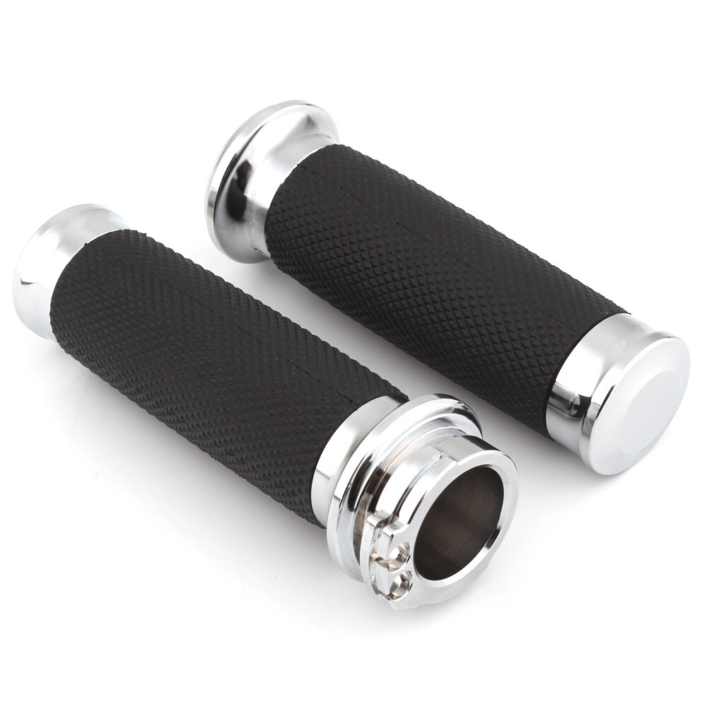 Motorcycle 1″ Hand Grips 26mm Handlebar Grips For Harley Honda Suzuki Kawasaki