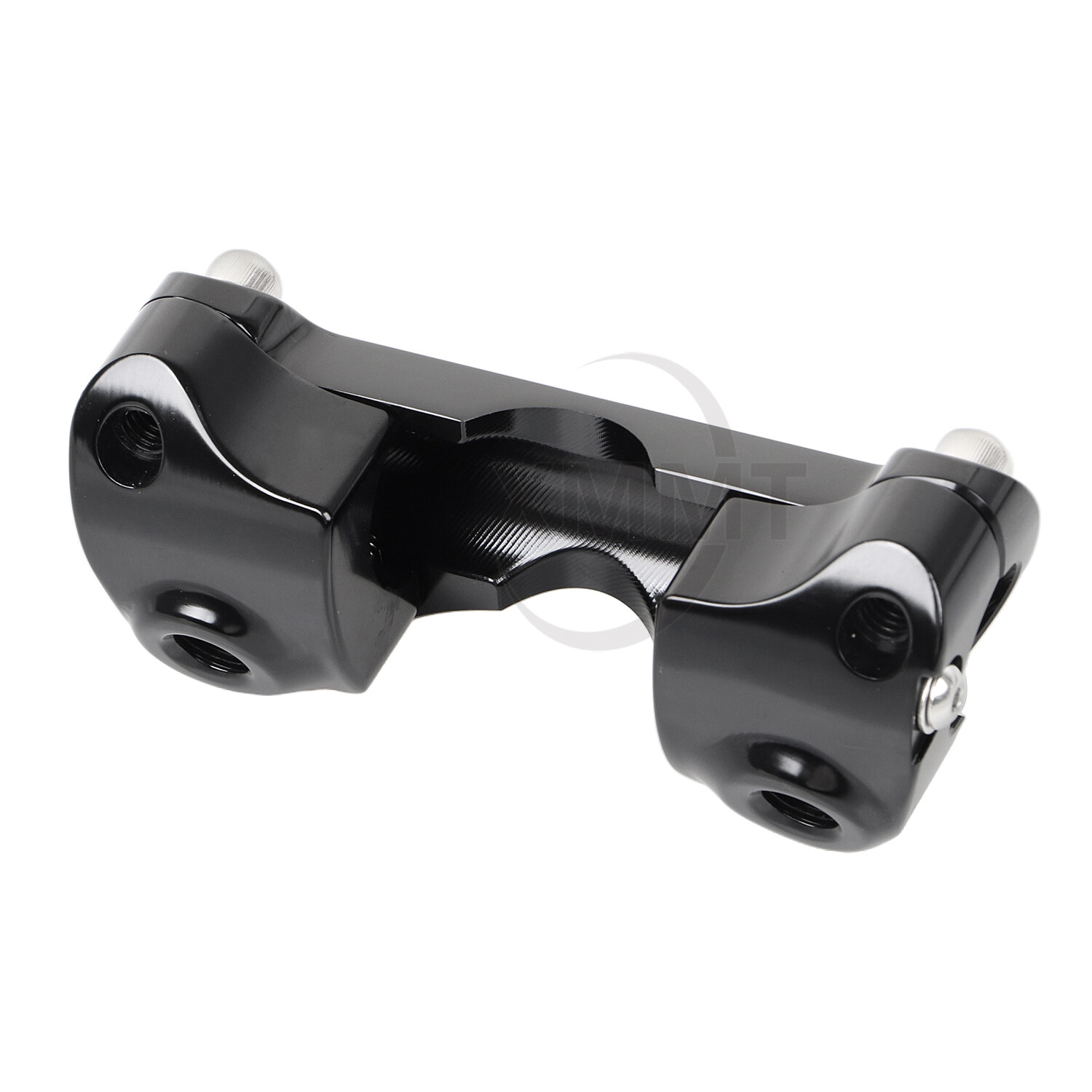 Black 1″ Handlebar Risers Top Clamp For Harley Touring Road King Street Glide