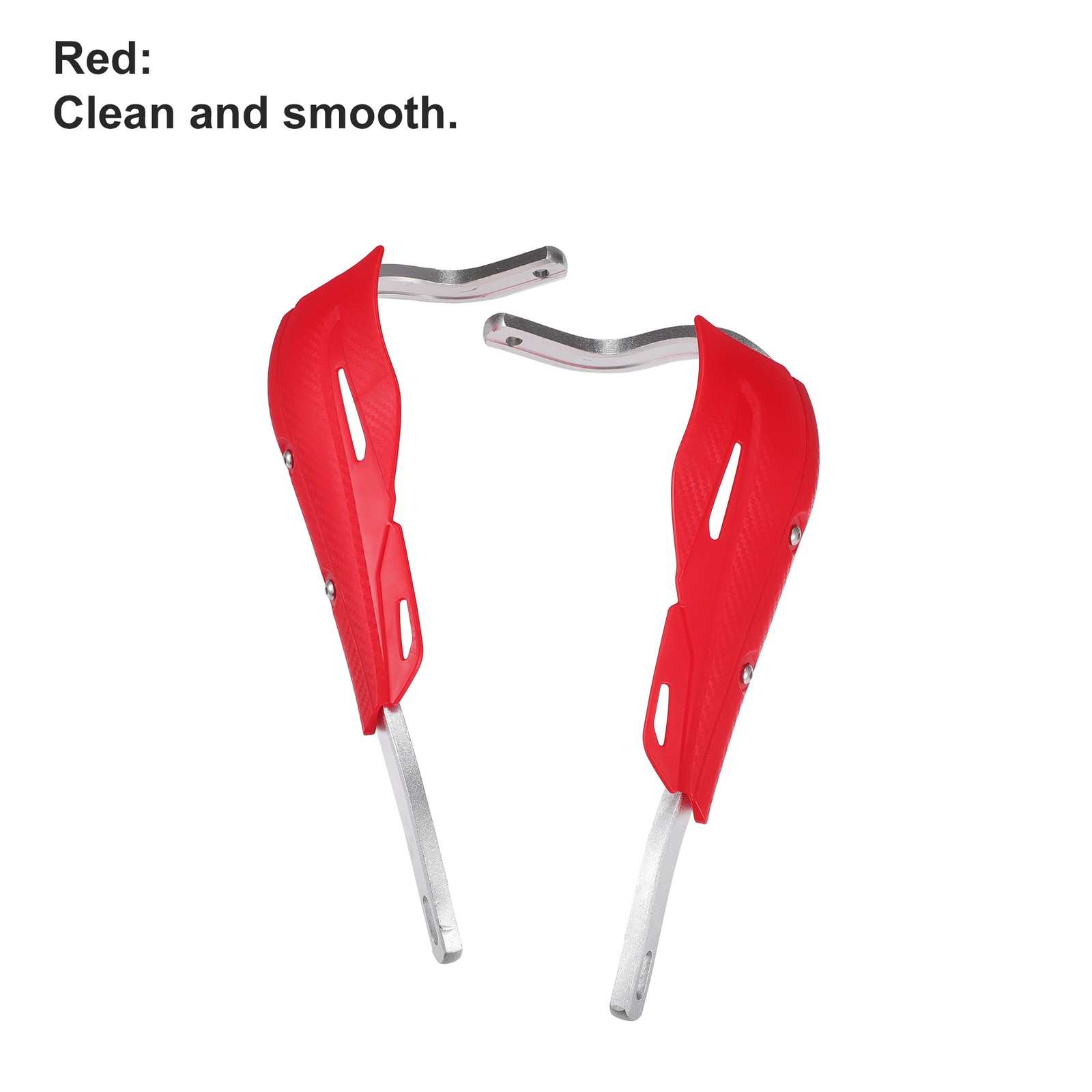 1 Set of Red Off-road Motorcycle Aluminum Alloy Handlebars Plastic Handguards