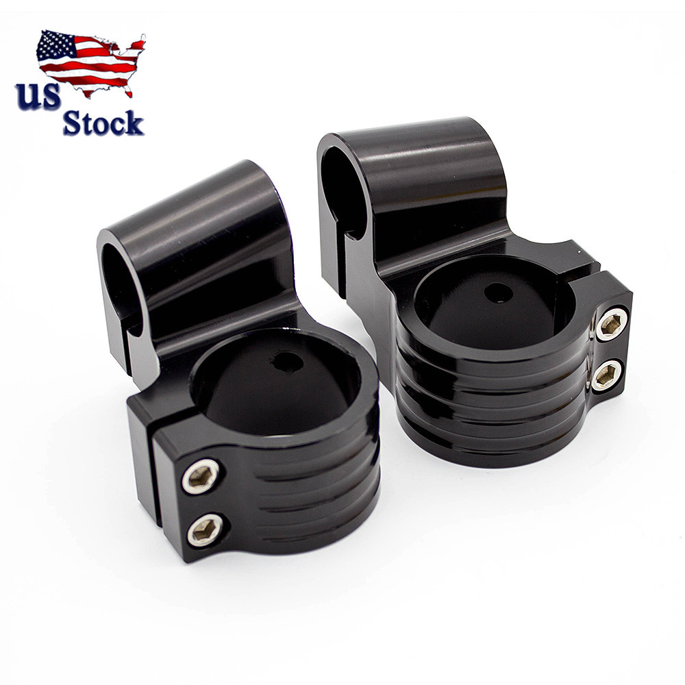CNC Raised/Regular Clip Ons Fork Handle Bar For Kawasaki Honda 31-54MM USA Black