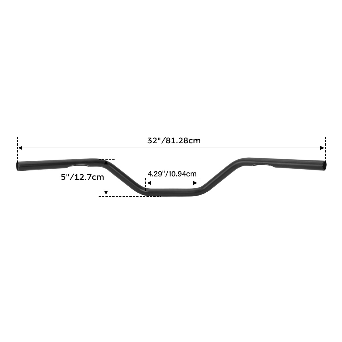 1″ Motorcycle 5″ Rise Ape Hanger Handlebars Z-Bar Fit For Harley Honda Bobber