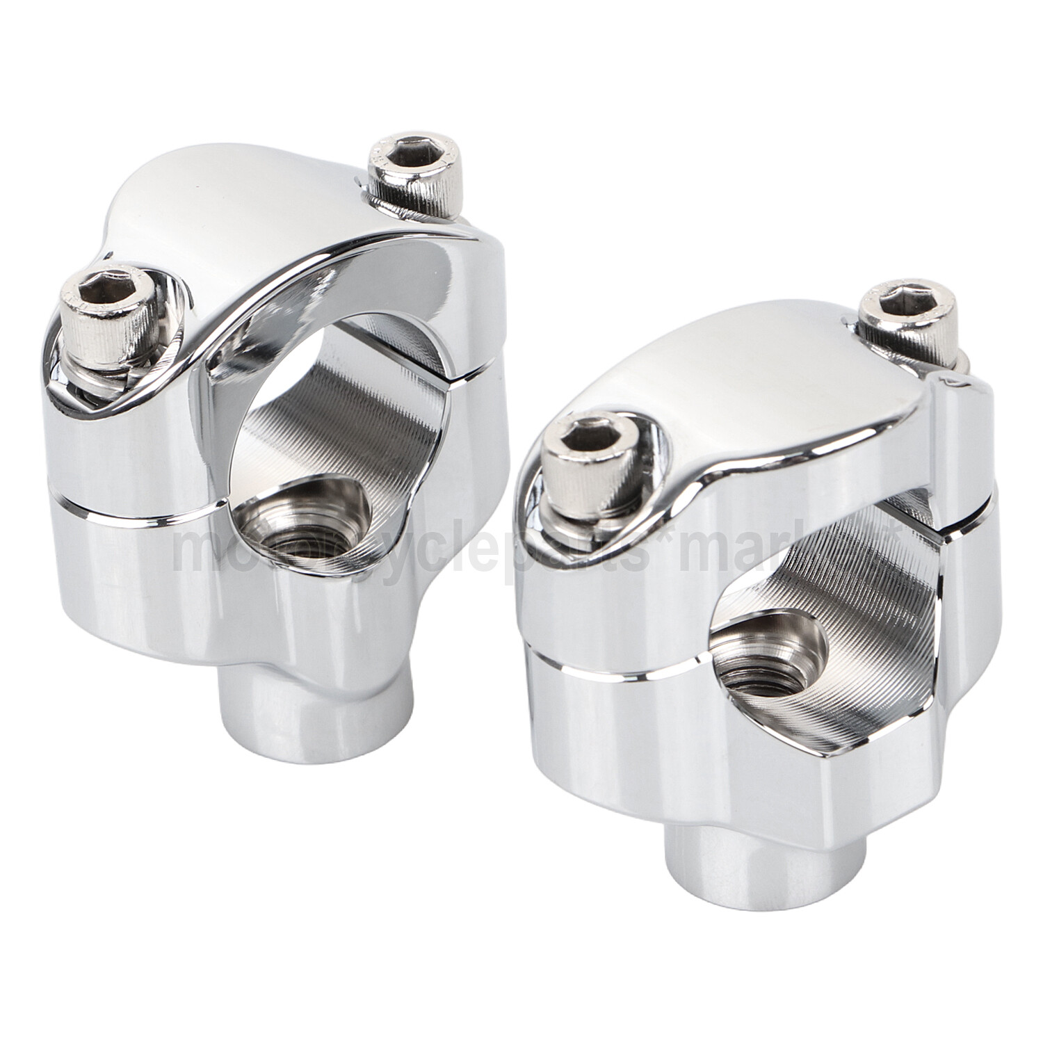 1 1/2″ Tall Handlebar Riser Clamp 1-1/4” Bar For Harley Softail Custom FXSTC 06