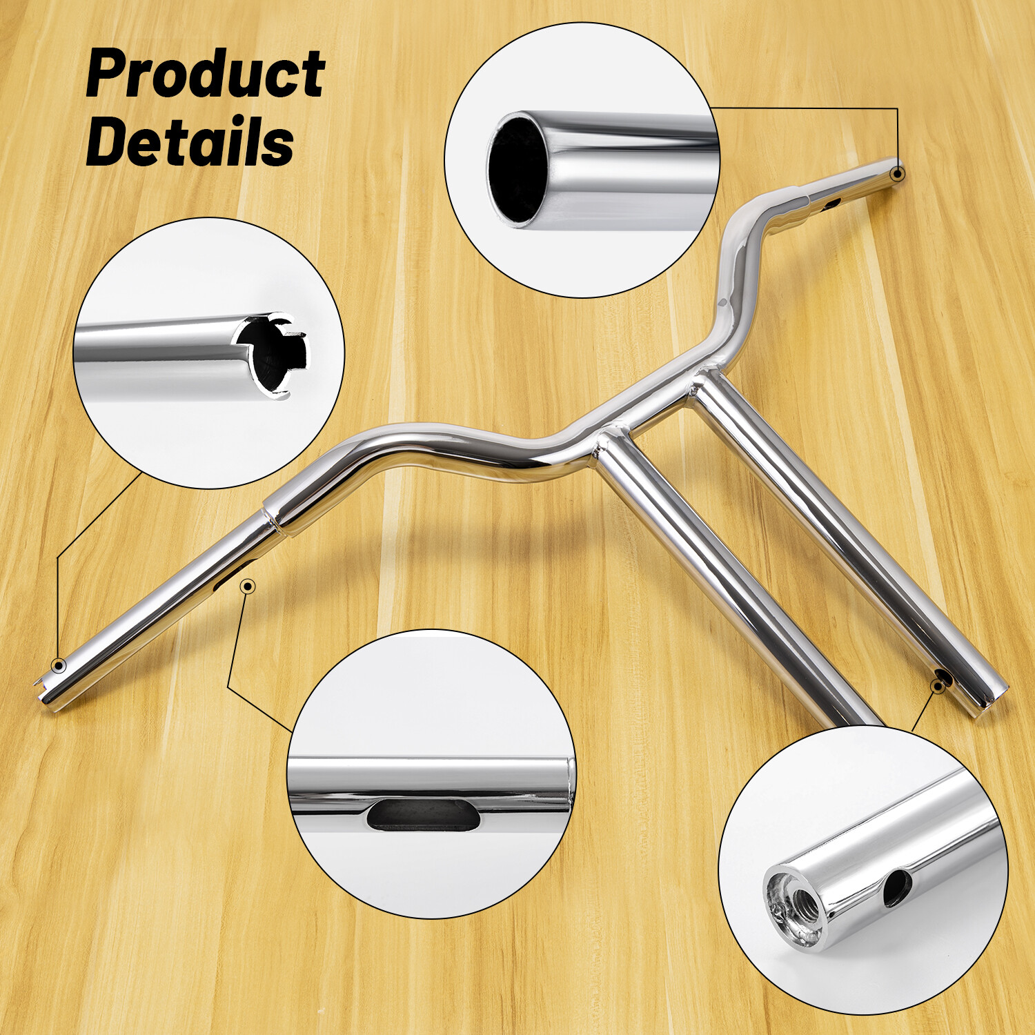 10/12/14/16/18″ Motorcycle MX-T Bars Handlebar For Harley Sportster 883 Softail