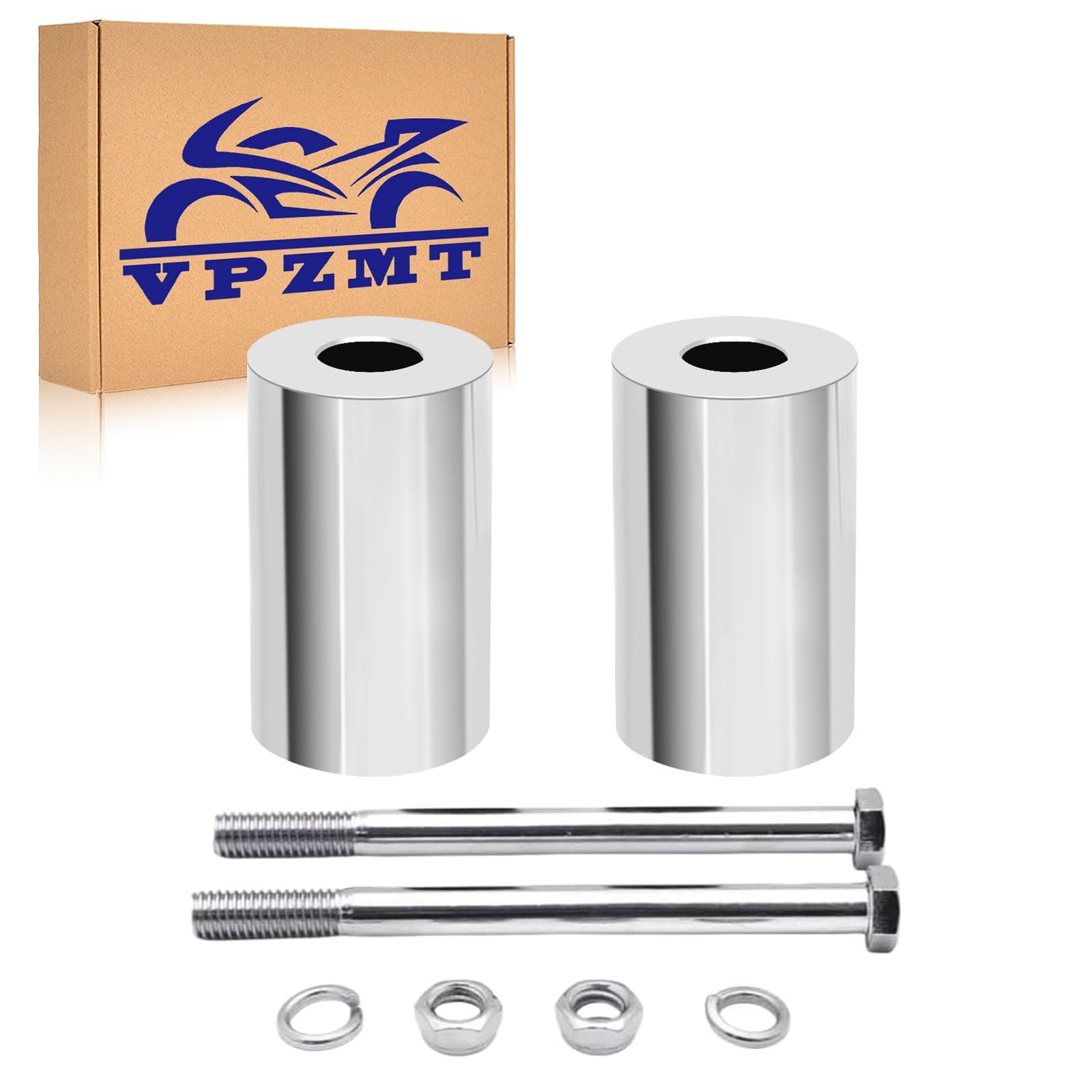 2 Rise Handlebar Risers Extension 1-1/4 Handlebars Spacers for Harley Touring…