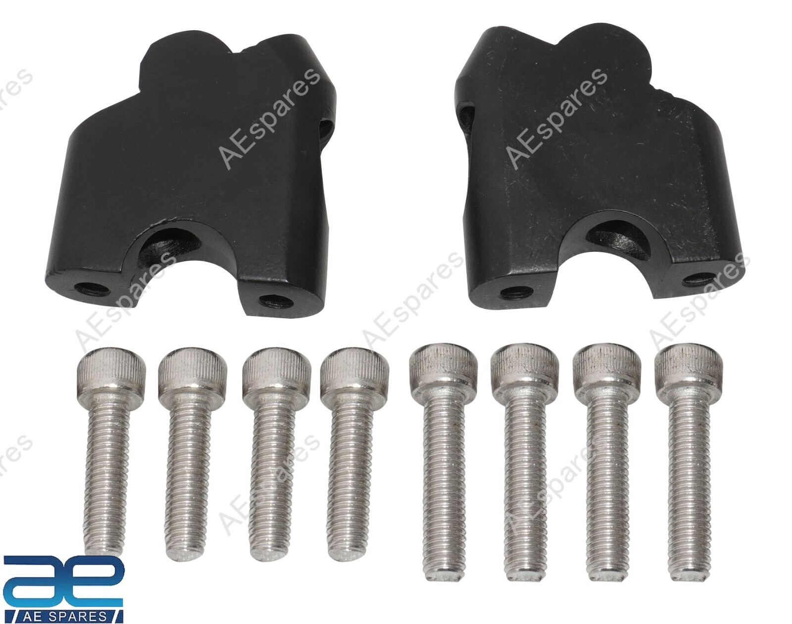 Handle Bar Riser Angled Mount Clamp Set For Royal Enfield Interceptor 650 ECs