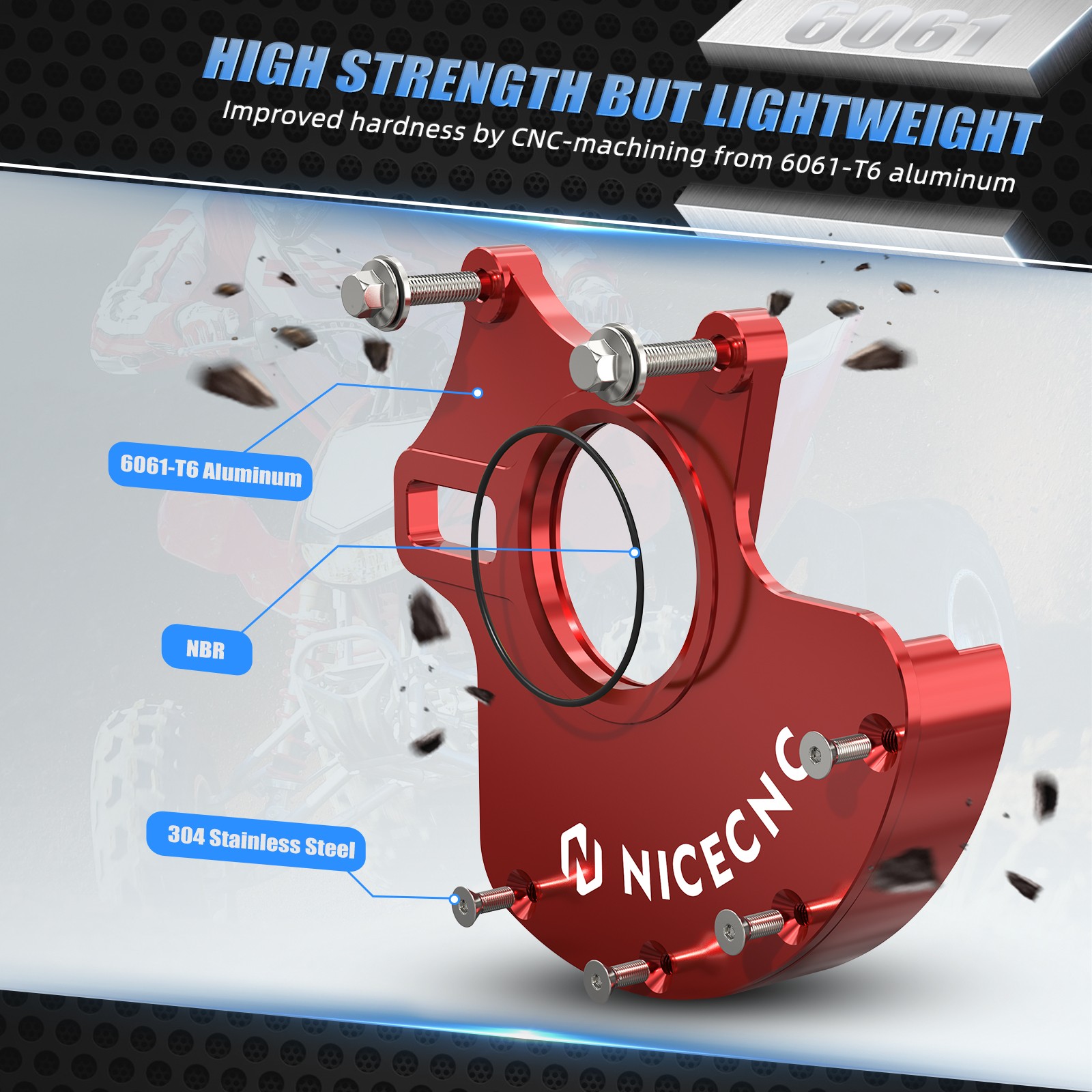 Rear Brake Caliper Disc Rotor Guard For Honda TRX450R 06-09 TRX450ER 2006-2014