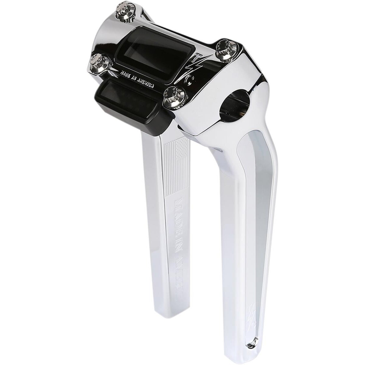 Thrashin Supply Chrome 9 1/2 in. Pullback Risers with Gauge Cutout – TSC-9500-3