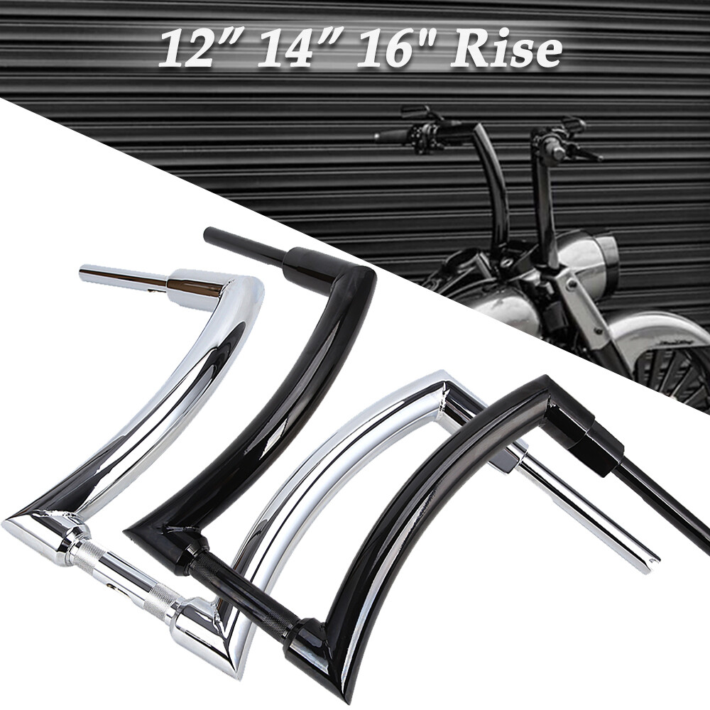12 14 16 ” Rise 2″Ape Hanger Handlebar for Harley Touring Sportster Softail Dyna