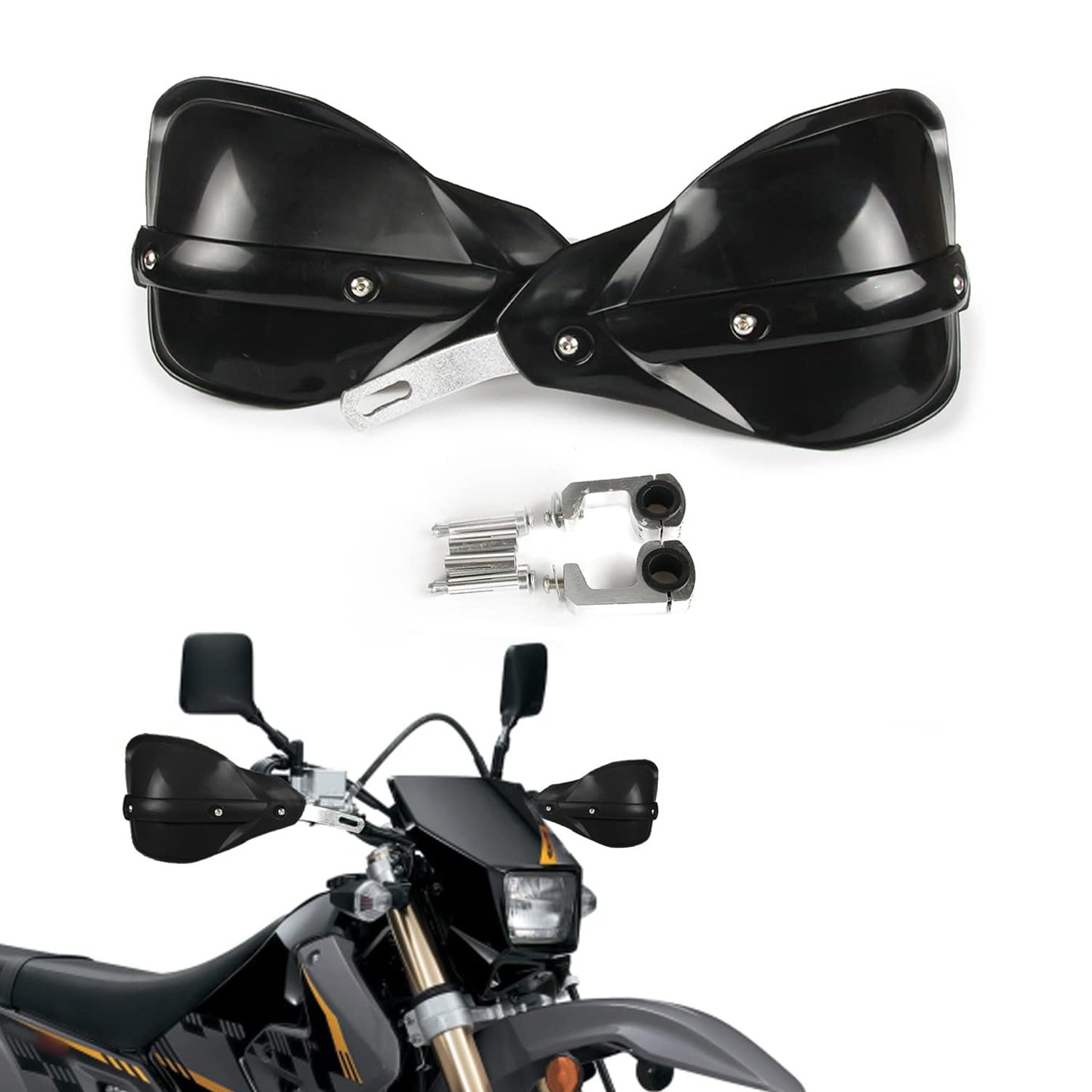 7/8″ 1 1/8″ Pit Dirt Bike Hand Guards Universal For ATV Motocross Off Road Black