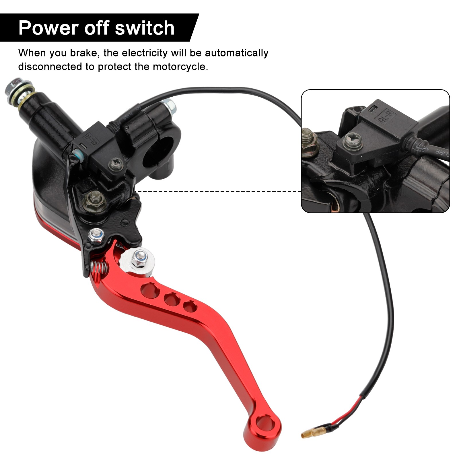 2pcs CNC 7/8″ Motorcycle Hydraulic Brake Clutch Lever Master Cylinder Reservoir