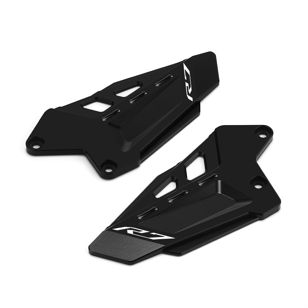 Foot Pegs Heel Plates Guard Protector CNC For YAMAHA YZF R7 2022 2023 2024 2025