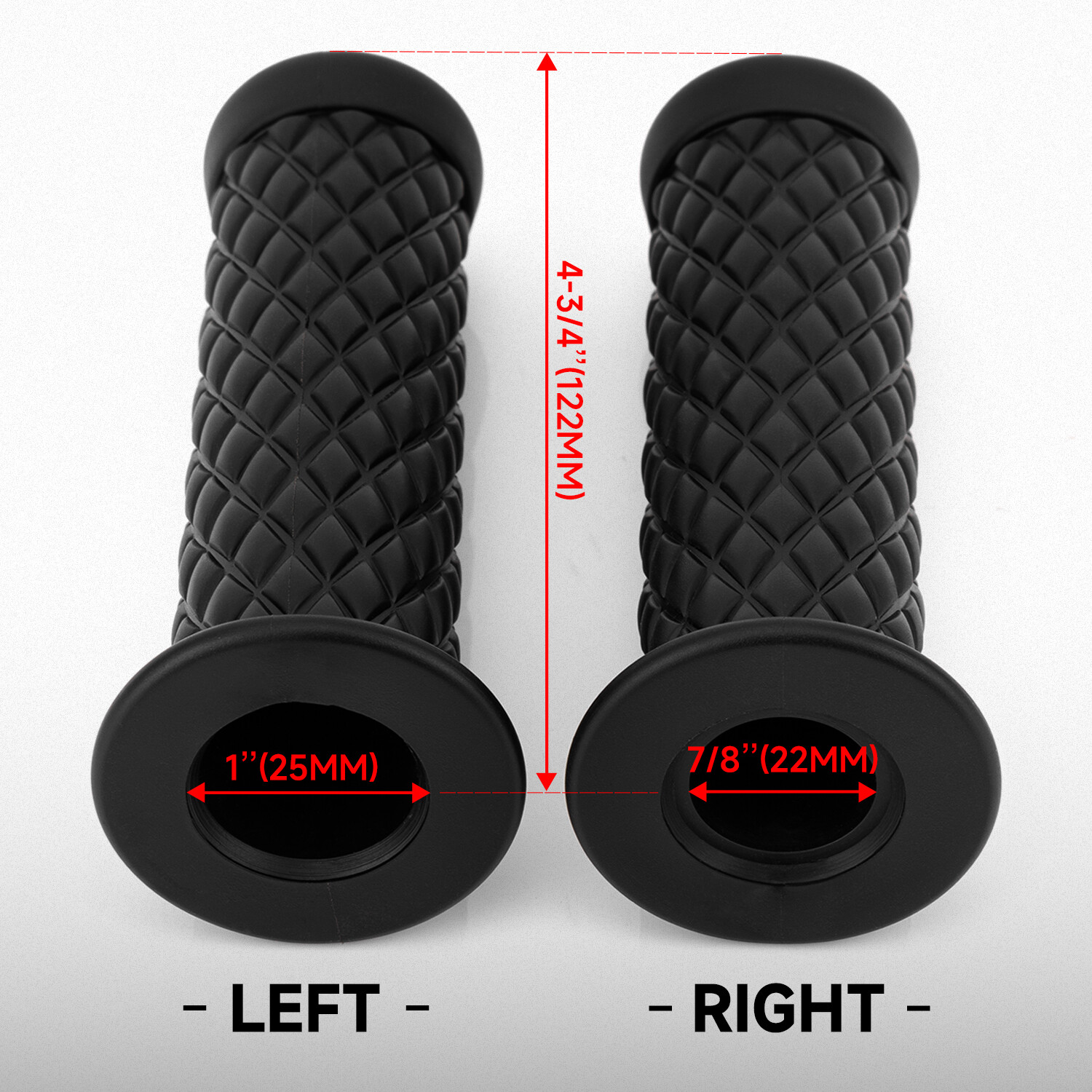 Motorcycle 7/8″ Hand Grips Soft Rubber Gel Handle Bar ATV Scooter Pit Dirt Bike