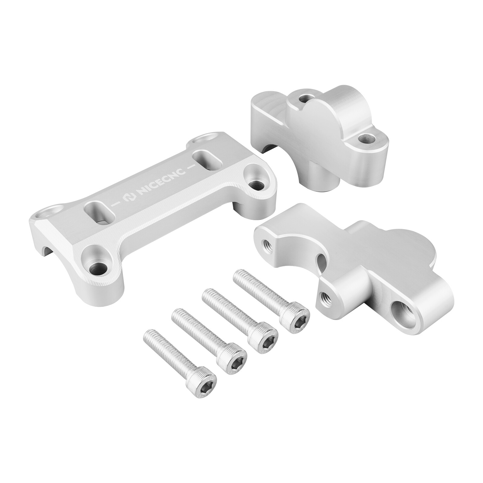 HandleBar Riser Clamp Adapter Sliver For BMW R1200GS 2013-2018 R1250GS 2019-2023