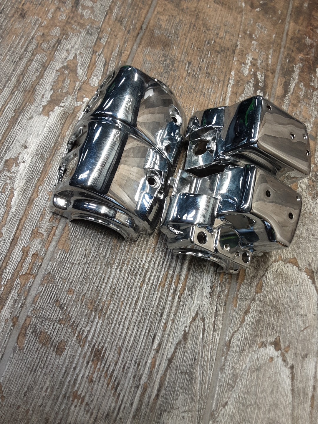 Harley Davidson Front Left Right Hand Control Switch Pack Covers Chrome