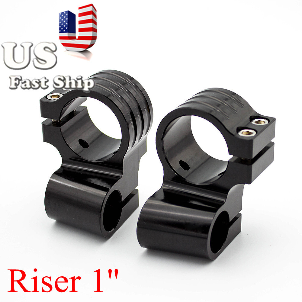 CNC 54mm Raise 1in Clip On Fork Clamp Replacement Universal For Raing Streetbike