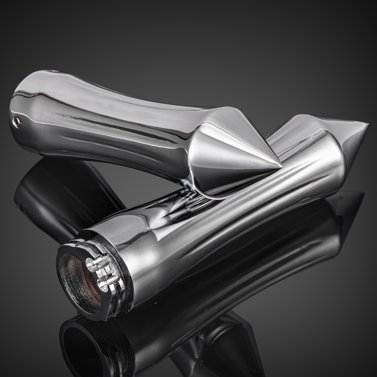 Chrome 25mm 1″ Billet Hand Grips Handlebar Motorcycle For Harley Chopper Bobber