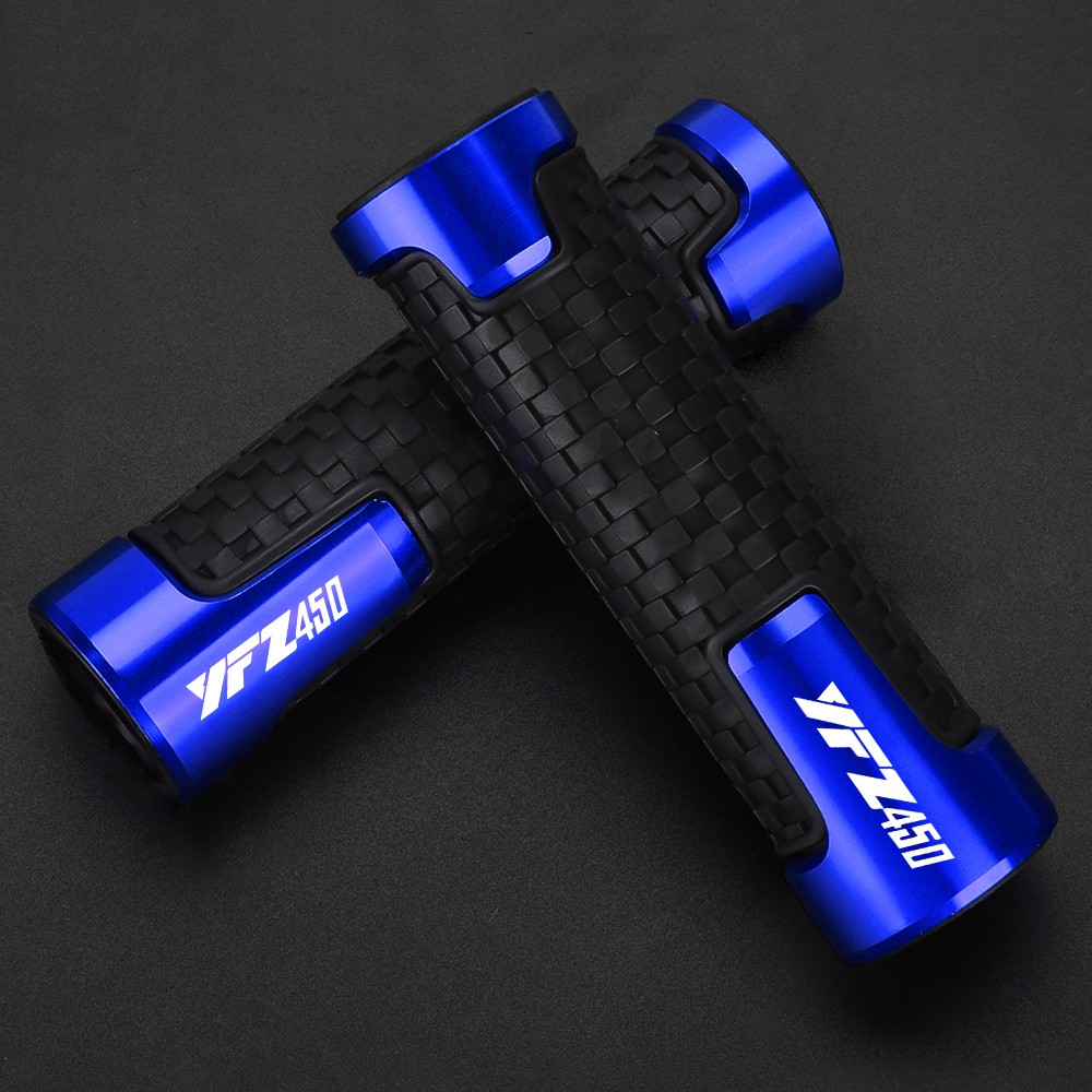 Blue For Yamaha YFZ450 YFZ450R YFZ450X YFZ CNC Grips Handle Handlebar 7/8″ 22mm