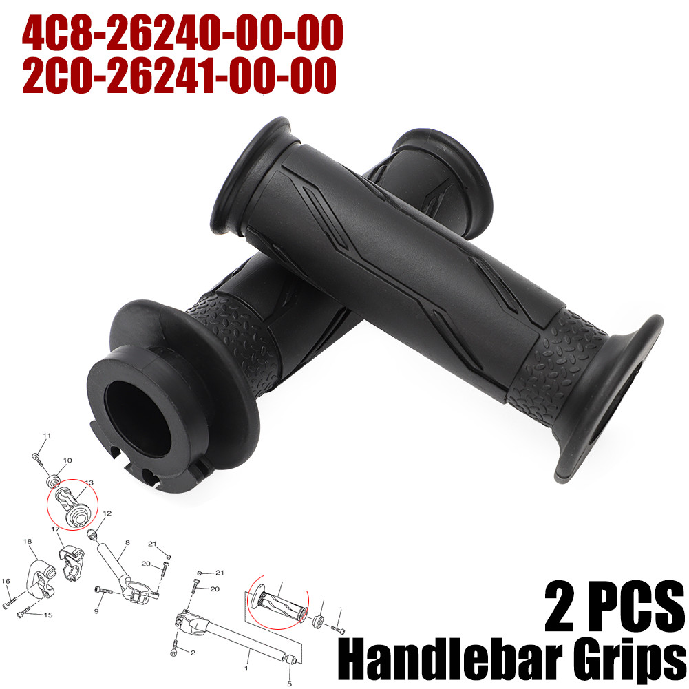 For Yamaha YZF-R6 YZF-R1 YZF-R1M Handlebar Grips Throttle Tube Left & Right Set