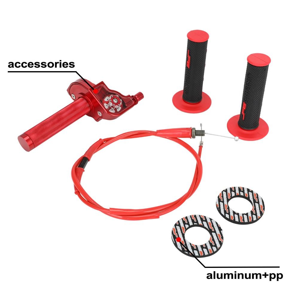 7/8″ 22mm Throttle Tube Assembly Kit Universal for 50cc-250cc Dirt Bike Red