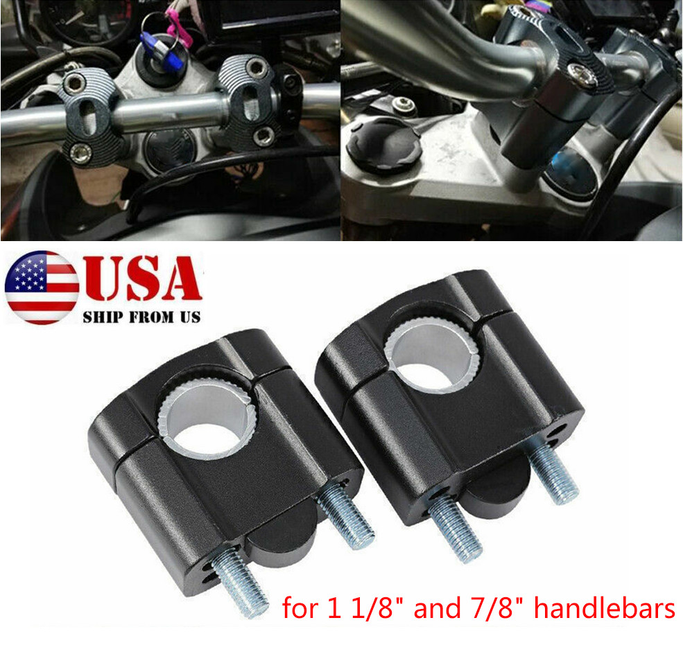(2 Pcs) 22mm/28mm Motorcycle Handlebar Handle Fat Bar Risers Mount Clamp Adaptor