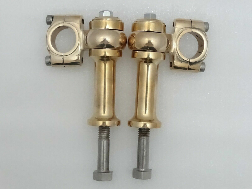 Universal Motorcycle Brass 1″ Handlebar Risers Clamp (3″ Rise Approx