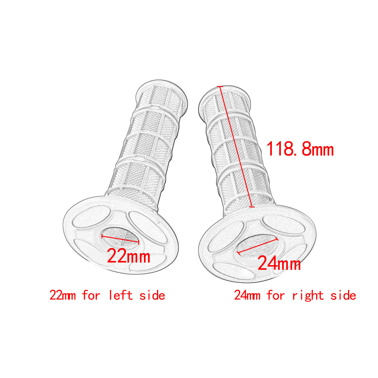 Rubber Twist Throttle Handle Hand Grips ATV YCF Pit Dirt Bike Moto Cross